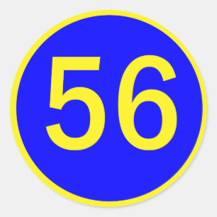 Sticker Rond numéro 56 dans un cercle