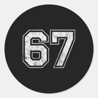 Sticker Rond Numéro 67 sur le Ck