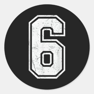 Sticker Rond Numéro 6 Costume de Meme Correspondant 67 Hommes F