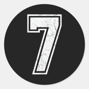 Sticker Rond Numéro 7 Costume de Meme Correspondant 67 Hommes F
