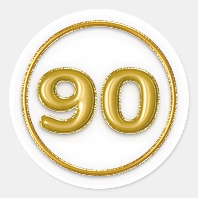 Sticker rond numéro 90 du ballon d'or (Devant)