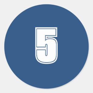 Sticker Rond Numéro Cinq fournitures de planification simple 5 