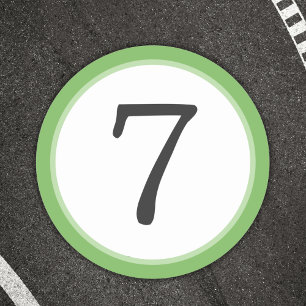 Sticker Rond Numéro de course