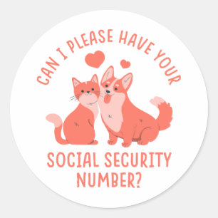 Sticker Rond Numéro de sécurité sociale