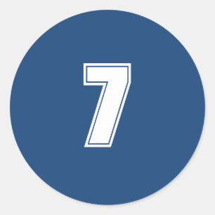 Sticker Rond Numéro Sept fournitures de planification simple 7 