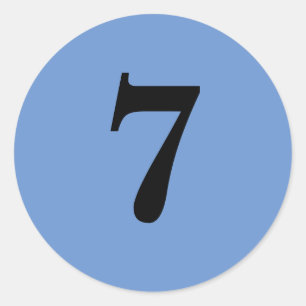 Sticker Rond Numéro Sept fournitures de planification simple 7 