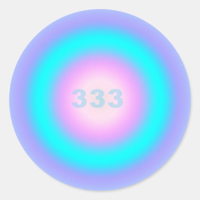 Sticker Rond Numéros d'ange 333 - Créativité et action (Devant)