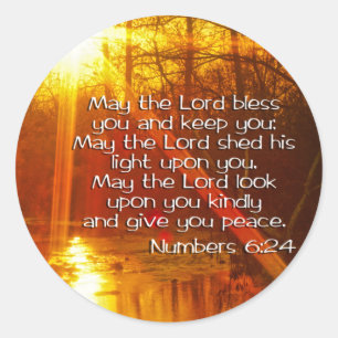 STICKER ROND NUMÉROTE LE VERS DE BIBLE DE 6H24 - PEUT LE