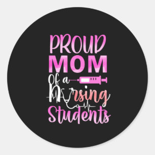 Sticker Rond Nurse   Mère de Proud
