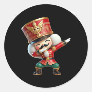 Sticker Rond Nutcracker de Noël en famille Dabbing Enfants Fill