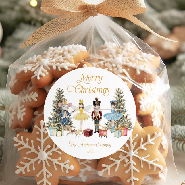 Sticker Rond Nutcracker Merry Christmas  (Créateur téléchargé)