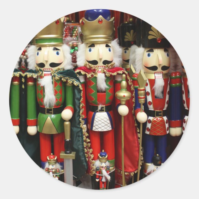 Sticker Rond Nutcracker Soldiers Christmas (Devant)