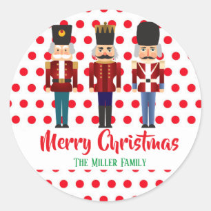 Sticker Rond Nutcracker Trio Noël