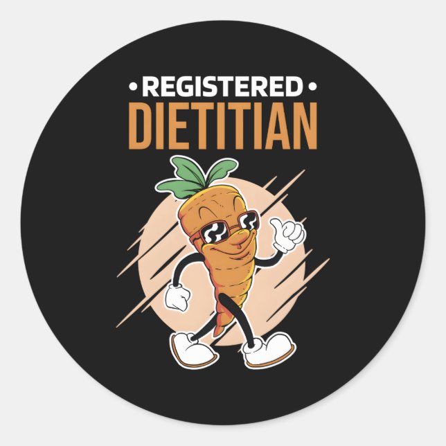 Sticker Rond Nutritionnistes diététistes enregistrés (Devant)