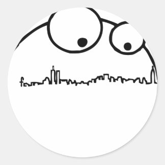 Sticker Rond NY Monster