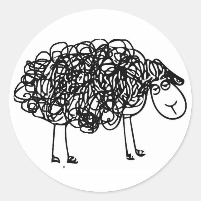 Sticker Rond NYAHM Logo mouton noir (Devant)
