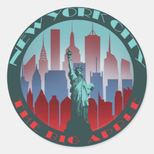 Sticker Rond NYC Big Apple round