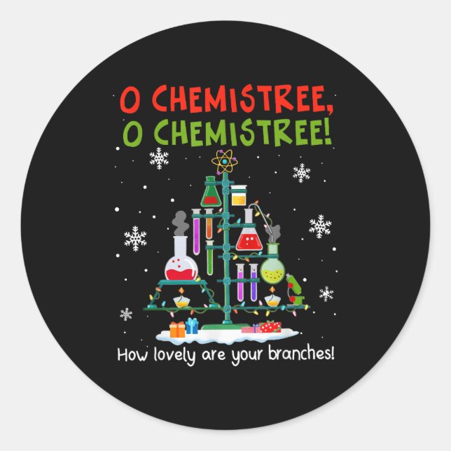 Sticker Rond O Chemistree How Lovely Are Your Branches Teacher  (Devant)