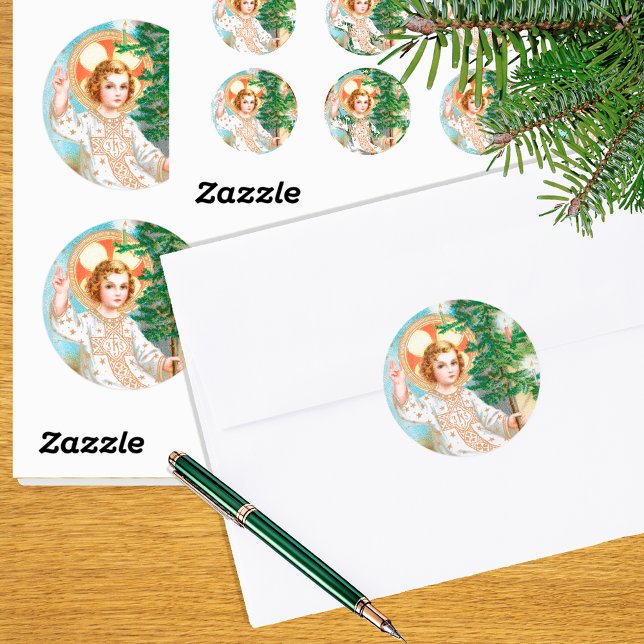 Sticker Rond O Come, O Come, Emmanuel (Détail) Avent (Créateur téléchargé)