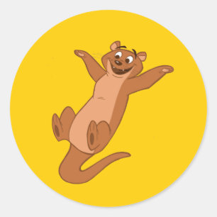 Sticker Rond O est pour Otter