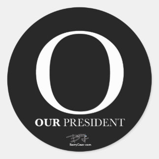 Sticker rond "O - Notre Président"