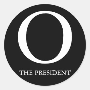 STICKER ROND O : PRÉSIDENT