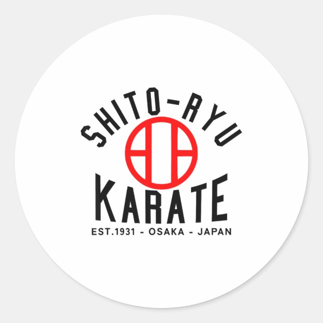 Sticker Rond O-ryu Karate Japan Martial Arts  (Devant)