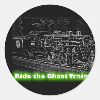 Sticker Rond O Scale Model Train - Ride the Ghost Train
