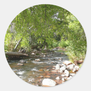 Sticker Rond Oak Creek II à Sedona Arizona Photographie de Natu