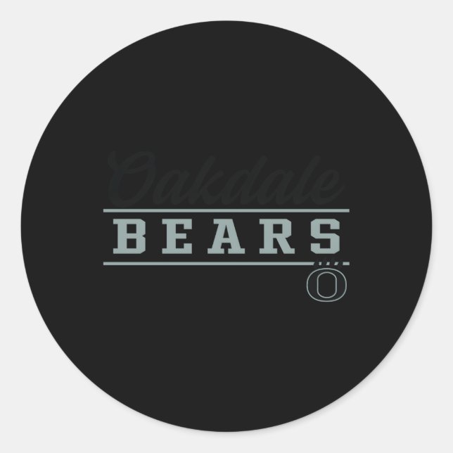 Sticker Rond Oakdale High School Bears (Devant)