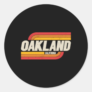 Sticker Rond Oakland California Ca City