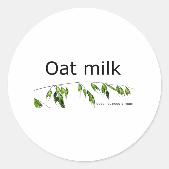 Sticker Rond Oat milk (Devant)