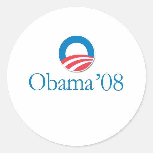 Sticker Rond Obama '08 (Devant)