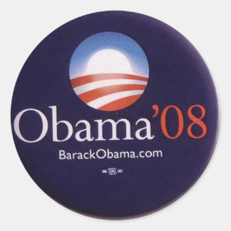 Sticker Rond Obama 2008