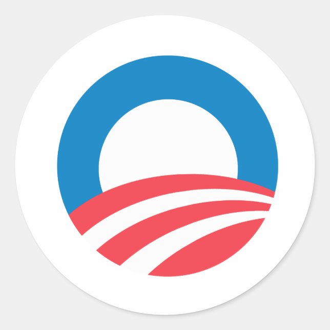 Sticker Rond Obama 2008 O (Devant)