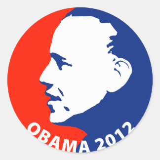 Sticker Rond Obama 2012