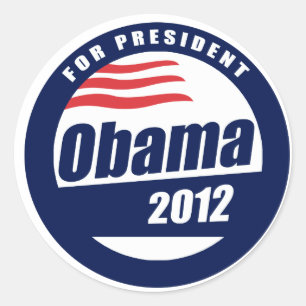 Sticker Rond Obama 2012