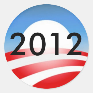 Sticker Rond Obama 2012