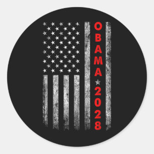 Sticker Rond Obama 2028 Voter Chemise Obama Pour Le Président 2