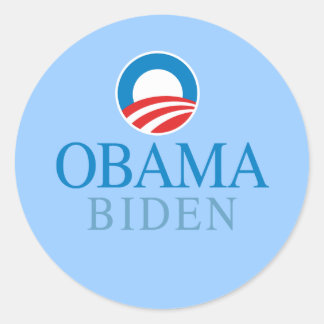 Sticker Rond Obama Biden