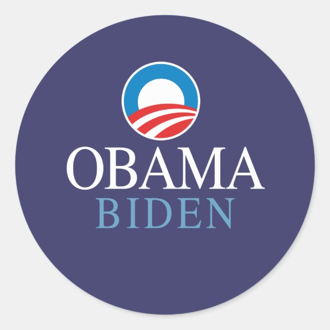 Sticker Rond Obama Biden (Devant)