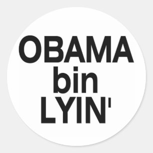 Sticker Rond Obama bin Lyin'