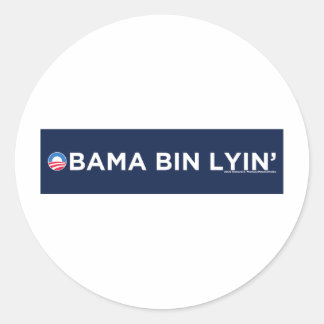 Sticker Rond Obama bin Lyin'