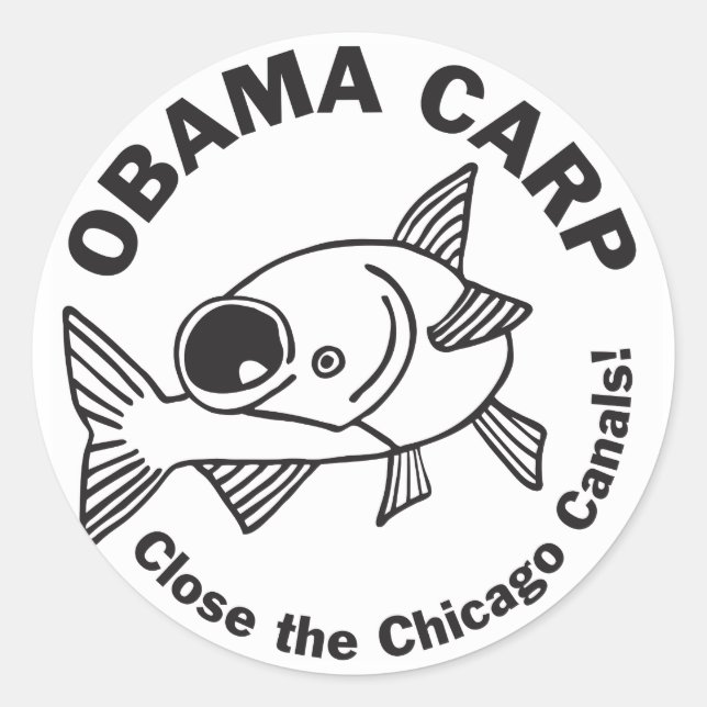 Sticker Rond Obama Carp (Devant)