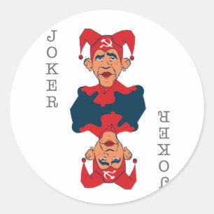 Sticker Rond Obama-Joker