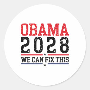 Sticker Rond Obama Nous Pouvons Réparer Cette Manifestation Rés