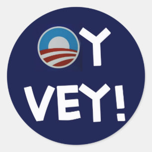 Sticker Rond obama oy vey