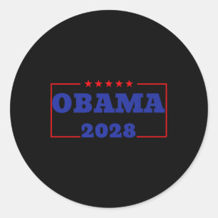 Sticker Rond Obama pour le président 2028 Obama 2028 48e Premiu
