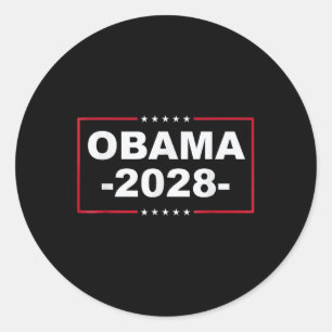 Sticker Rond Obama pour le président 2028 Obama 2028 patriotiqu