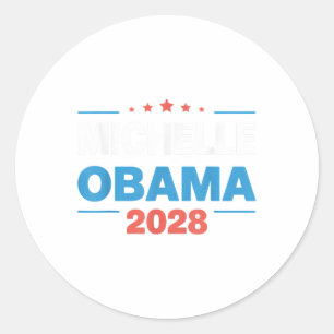 Sticker Rond Obama Président Vintage 2028 Obama